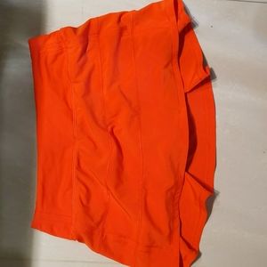 Orange Lululemon Pace Rival Mid-Rise Skirt